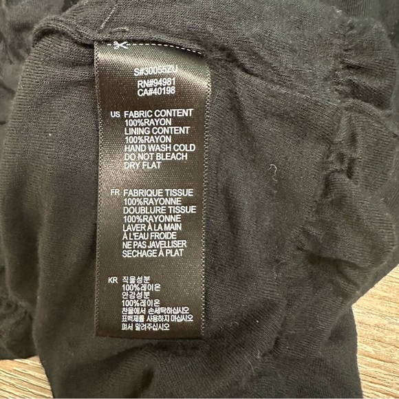 Twentyone Black Sleeveless Top Beaded Neckline Bohemian Boho,100% Rayon Sz Large - Picture 7 of 7